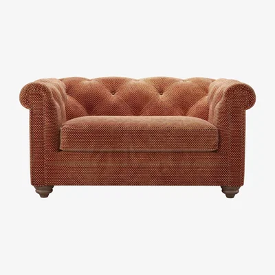 Sofa.com Patrick Loveseat in Pomegranate Bubble Velvet