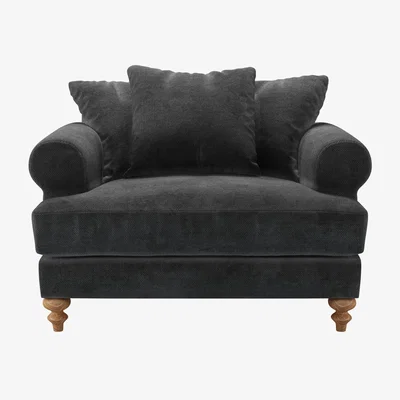 Sofa.com Teddy Loveseat in Raven Speckled Chenille