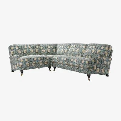 Sofa.com Bluebell Asym. Crn: LHF Loveseat w RHF 2.5 Seat in Pimpernel Velvet Indigo