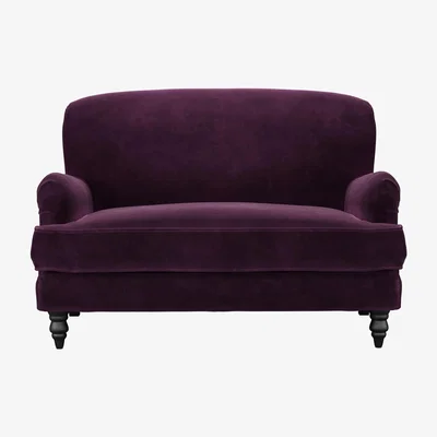 Sofa.com Snowdrop Loveseat in Damson Smart Velvet
