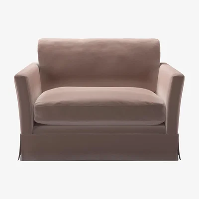 Sofa.com Otto Loveseat in Orchid Cotton Matt Velvet - sofa.com