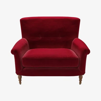 Sofa.com Alderney Loveseat in Malbec Cotton Matt Velvet