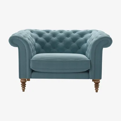 Sofa.com Oscar Loveseat in Tide Organic Smart Cotton
