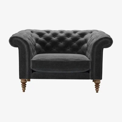 Sofa.com Oscar Loveseat in Armour Smart Velvet - sofa.com