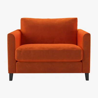 Sofa.com Perfectly Pristine Izzy Loveseat in Paprika Smart Velvet - sofa.com