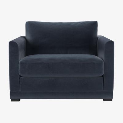 Sofa.com Aissa Loveseat in Skyfall Cotton Matt Velvet