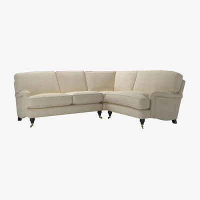 Sofa.com Bluebell Asym. Crn: LHF 2 Seat w RHF Loveseat in Pampas Hygge Smart Linen