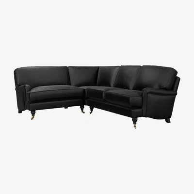 Sofa.com Bluebell Asym. Crn: LHF Loveseat w RHF 2 Seat in Smoke Soft Leather - sofa.com