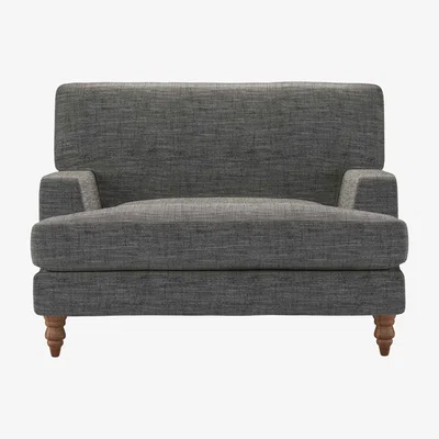 Sofa.com Isla Loveseat in Liquorice Baylee Multi-Tone Viscose Linen