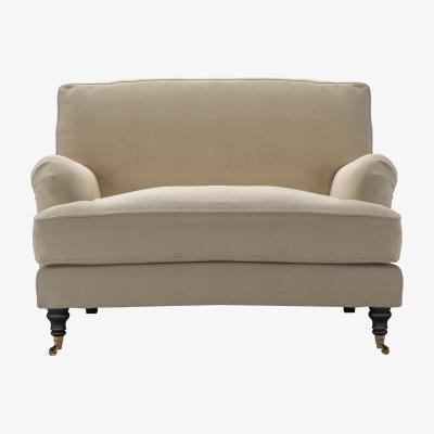 Sofa.com Bluebell Loveseat in Pennine Stone Organic Smart Cotton