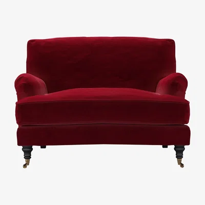 Sofa.com Bluebell Loveseat in Malbec Cotton Matt Velvet