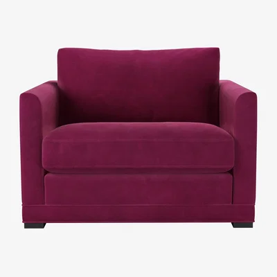 Sofa.com Aissa Loveseat in Persian Rose Smart Velvet