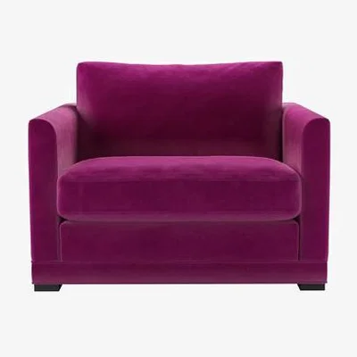 Sofa.com Aissa Loveseat in Peony Cotton Matt Velvet - sofa.com