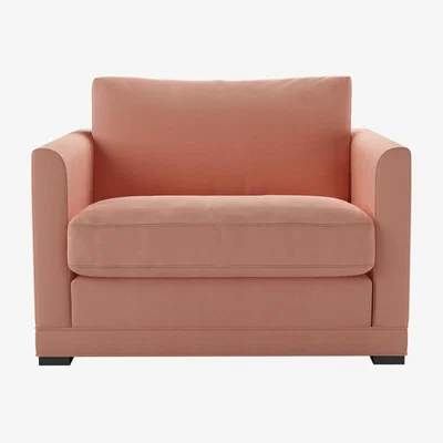 Sofa.com Aissa Loveseat in Sakura Pink Organic Smart Cotton