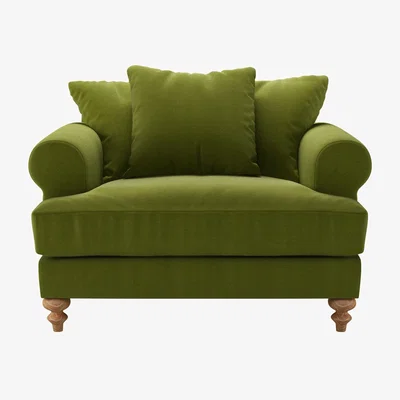 Sofa.com Teddy Loveseat in Vine Leaf Organic Smart Cotton