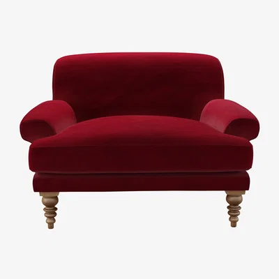 Sofa.com Saturday Loveseat in Malbec Cotton Matt Velvet