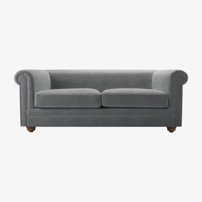 Sofa.com Patrick Unbuttoned 2.5 Seat Sofa in Thatch Smart Velvet - sofa.com