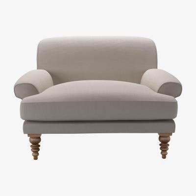 Sofa.com Perfectly Pristine Saturday Loveseat in Stone Brushed Linen Cotton - sofa.com