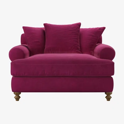 Sofa.com Teddy Loveseat Sofa Bed in Persian Rose Smart Velvet