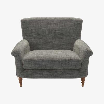 Sofa.com Alderney Loveseat in Liquorice Baylee Multi-Tone Viscose Linen