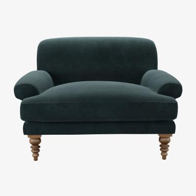 Sofa.com Saturday Loveseat in Deep Forest Aquaclean Clever Velvet