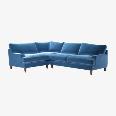 Sofa.com Isla Asym. Crn: LHF Loveseat w RHF 2.5 Seat in Bahama Cotton Matt Velvet - sofa.com