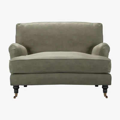 Sofa.com Bluebell Loveseat in Matcha Powdered Leather - sofa.com