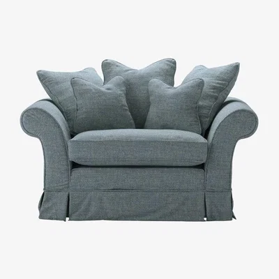 Sofa.com Aspen Scatter Back Loveseat in Hydrangea Highland Tweed - sofa.com
