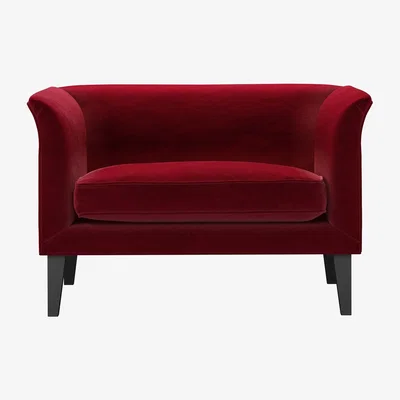 Sofa.com Fingal Loveseat in Malbec Cotton Matt Velvet