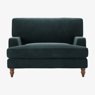 Sofa.com Isla Loveseat in Deep Forest Aquaclean Clever Velvet