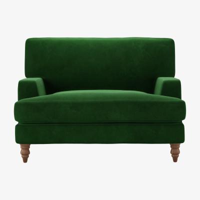 Sofa.com Isla Loveseat in Putting Green Aquaclean Clever Velvet