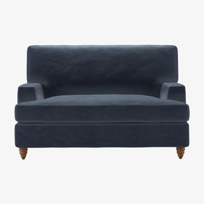 Sofa.com Isla Loveseat Sofa Bed in Skyfall Cotton Matt Velvet