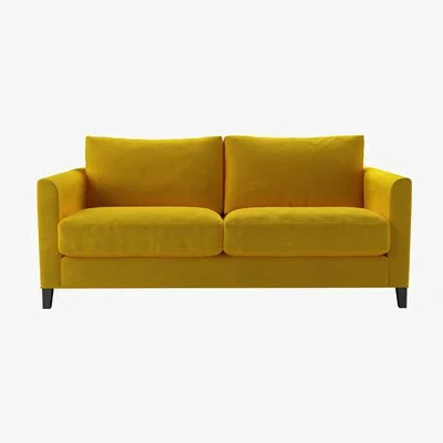 Sofa.com Izzy 2.5 Seat Sofa in Canary Cotton Matt Velvet - sofa.com