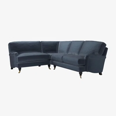 Sofa.com Bluebell Asym. Crn: LHF Loveseat w RHF 2 Seat in Skyfall Cotton Matt Velvet