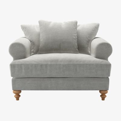 Sofa.com Teddy Loveseat in Fog Aquaclean Clever Chenille