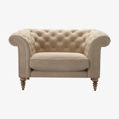 Sofa.com Oscar Loveseat in Fawn Aquaclean Clever Velvet