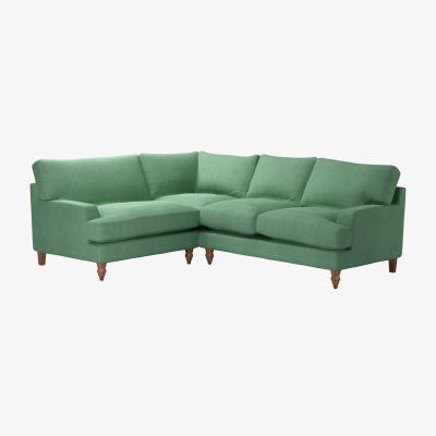Sofa.com Isla Asym. Crn: LHF Loveseat w RHF 2 Seat in Celadon Easy Cotton