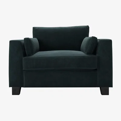 Sofa.com Bowie Loveseat in Deep Forest Aquaclean Clever Velvet
