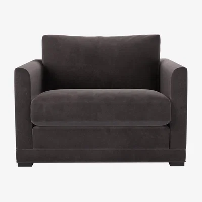 Sofa.com Aissa Loveseat in Shale Aquaclean Clever Velvet