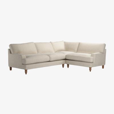 Sofa.com Isla Asym. Crn: LHF 2.5 Seat w RHF Loveseat in Jasmine Silky Jacquard Weave