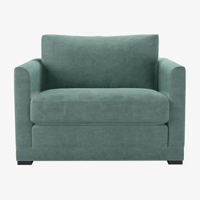 Sofa.com Aissa Loveseat in Sea Spray Aquaclean Clever Chenille