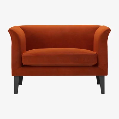 Sofa.com Fingal Loveseat in Brick Aquaclean Clever Velvet