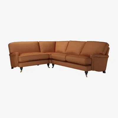 Sofa.com Bluebell Asym. Crn: LHF Loveseat w RHF 2.5 Seat in Saffron Heathland Weave - sofa.com