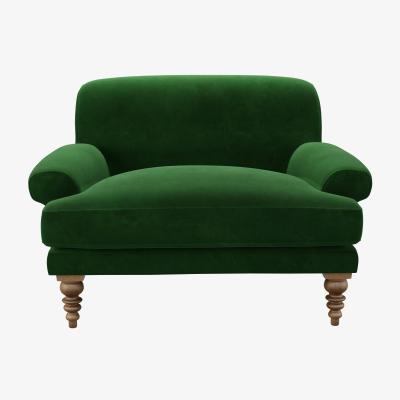 Sofa.com Saturday Loveseat in Putting Green Aquaclean Clever Velvet
