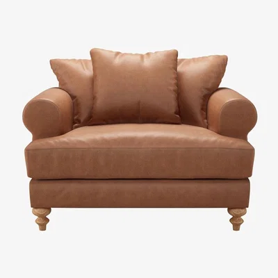 Sofa.com Teddy Loveseat in Cognac Grain Leather - sofa.com