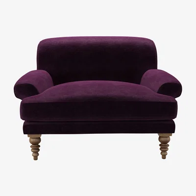 Sofa.com Saturday Loveseat in Plum Smart Velvet - sofa.com