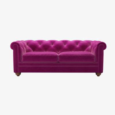 Sofa.com Patrick 2.5 Seat Sofa in Peony Cotton Matt Velvet - sofa.com