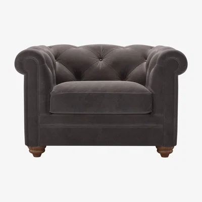 Sofa.com Patrick Loveseat in Shale Aquaclean Clever Velvet