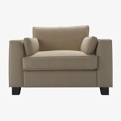 Sofa.com Bowie Loveseat in Pennine Stone Organic Smart Cotton