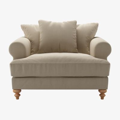 Sofa.com Teddy Loveseat in Pennine Stone Organic Smart Cotton
